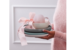 LE CREUSET DINERBORD "COUPE" - 27 CM - Sea Salt