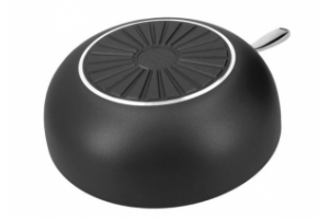DEMEYERE ALU PLUS 3 CERAFORCE WOK VLAKKE BODEM - 28 CM