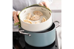 GREENPAN STOOMMAND "STEAMY" - 24 CM - Blauw