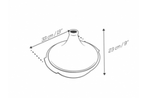 PEUGEOT TAJINE 'ATLAS' - 23 CM hoog / 33 CM breed - Geel