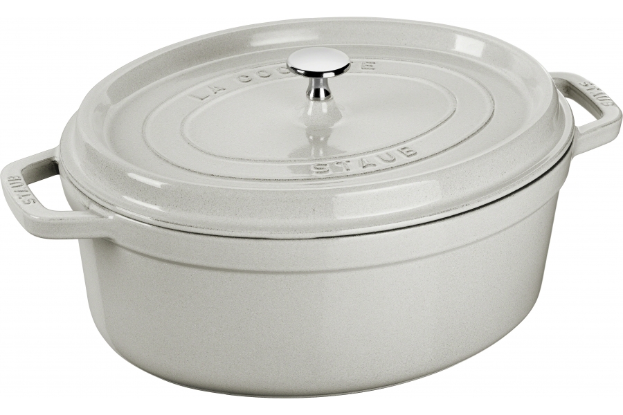 Staub ovale cocotte 31 cm  - 5,5 L - White truffle
