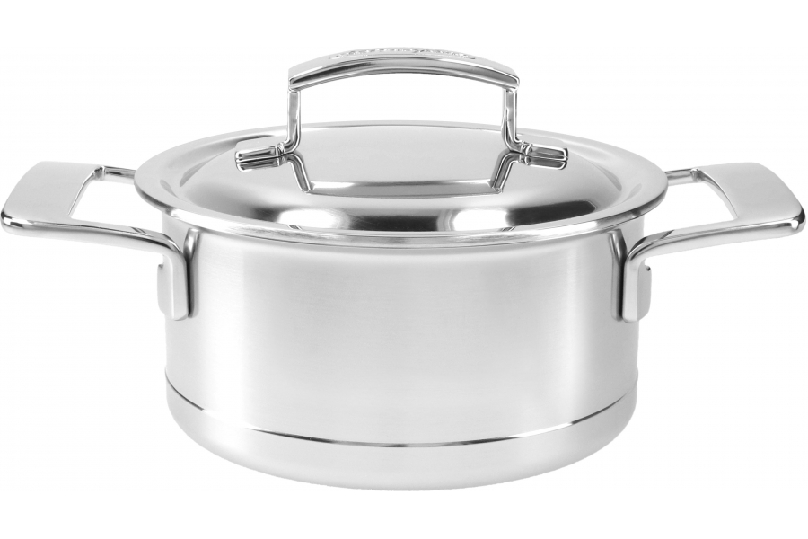 DEMEYERE SILVER 7 KOOKPOT MET DUBBELWANDIG DEKSEL 16 CM