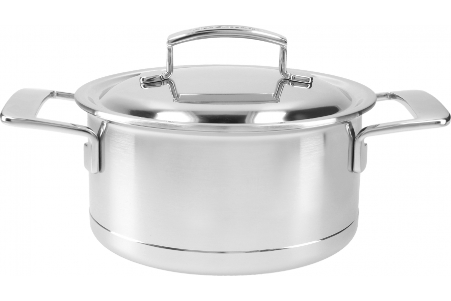 DEMEYERE SILVER 7 KOOKPOT MET DUBBELWANDIG DEKSEL 18 CM