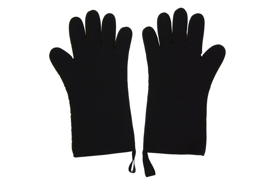 OVENWANT MET VINGERS - NEOPREEN - 2 STUKS - Zwart