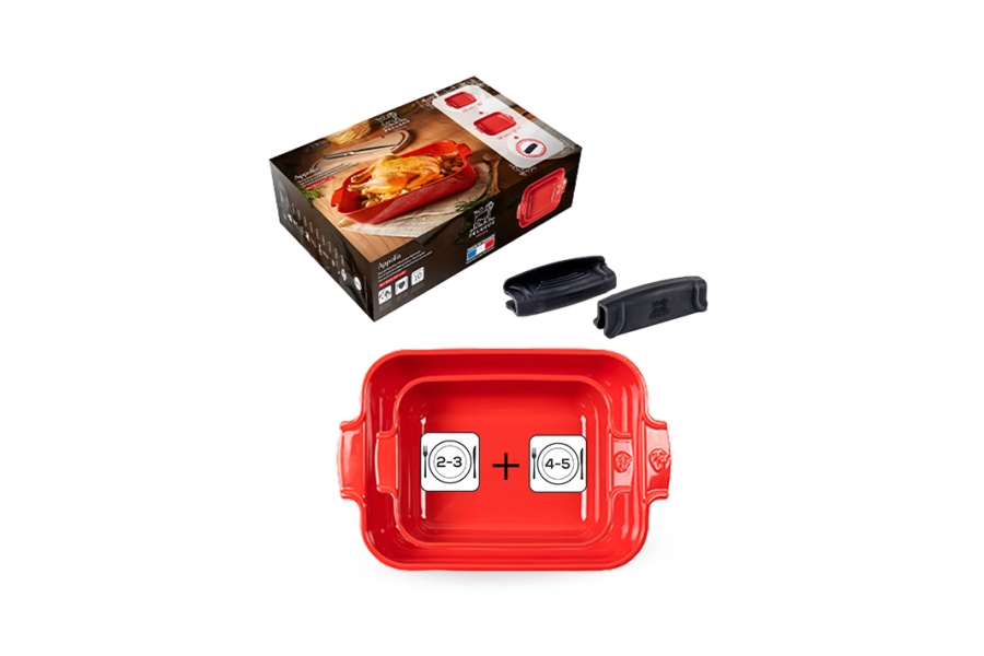 PEUGEOT DUO APPOLIA OVENSCHALEN - ROOD - SET VAN 2 - Rood