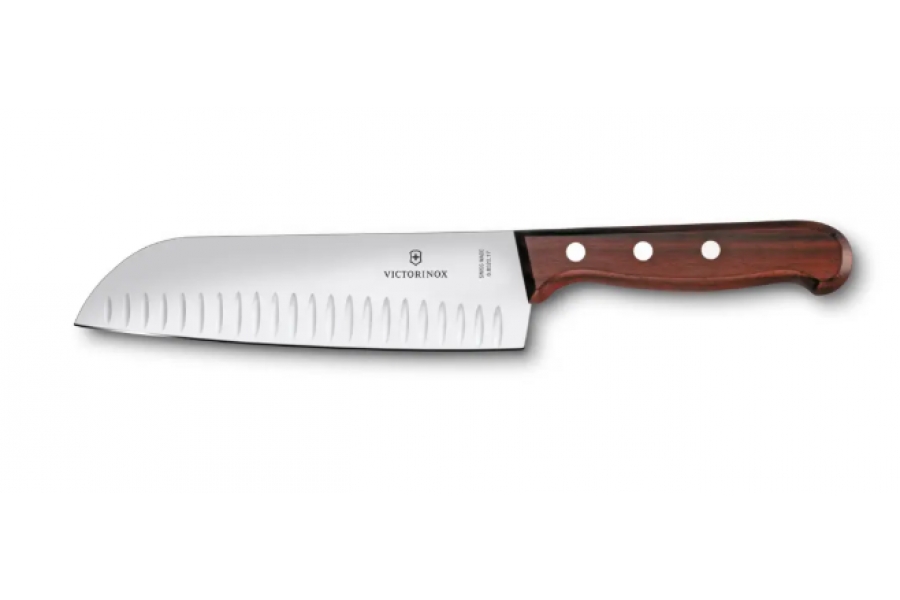 VICTORINOX SANTOKUMES WOOD MET KUILTJES 17CM                           